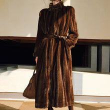 Load image into Gallery viewer, Olivia Long Faux Mink Fur Coat