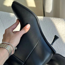 Load image into Gallery viewer, Genuine Leather Slip On Knee Boots