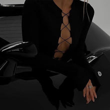 Load image into Gallery viewer, Tie Front Detail Knit Bodycon Dress