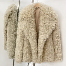 Load image into Gallery viewer, Ava Fluffy Faux Fur Coat