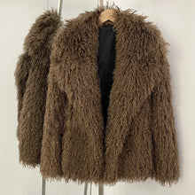 Load image into Gallery viewer, Ava Fluffy Faux Fur Coat
