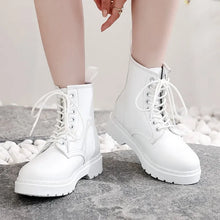 Load image into Gallery viewer, Leather Lace Up Ankle Boots