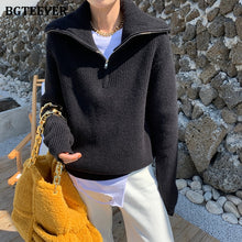 Load image into Gallery viewer, Knitted Zip Front Sweater