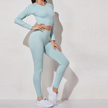 Load image into Gallery viewer, Ribbed Seamless 3 Piece Gym Set