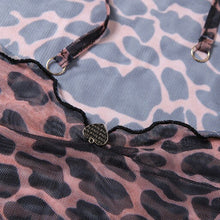 Load image into Gallery viewer, Animal Print Backless See-Through Mini Dress

