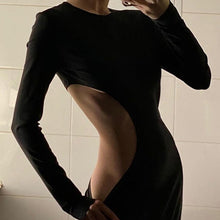 Load image into Gallery viewer, Black Cut Out Bodycon Dress
