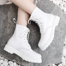 Load image into Gallery viewer, Leather Lace Up Ankle Boots
