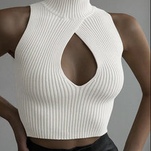 Load image into Gallery viewer, Cut Out Knitted Turtleneck Top
