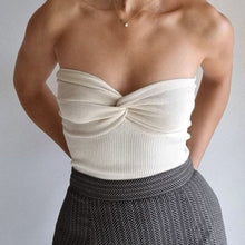 Load image into Gallery viewer, Knit Twist Front Bandeau Top
