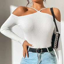Load image into Gallery viewer, Ribbed Knit Cross Neck Top
