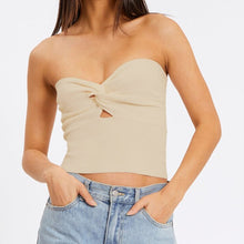 Load image into Gallery viewer, Knit Twist Front Bandeau Top
