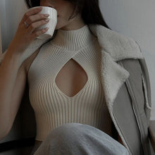 Load image into Gallery viewer, Cut Out Knitted Turtleneck Top
