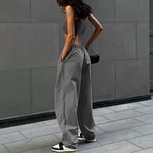 Load image into Gallery viewer, Loose Fit Drawstring Low Waist Cargo Pants
