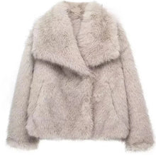 Load image into Gallery viewer, Vintage Look Faux Fur Oversized Coat
