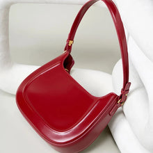 Load image into Gallery viewer, Crescent-Shaped Leather Shoulder Bag
