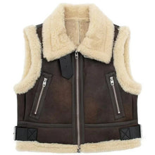 Load image into Gallery viewer, Faux Leather Crop Waistcoat
