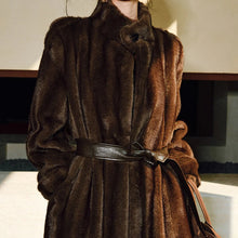 Load image into Gallery viewer, Olivia Long Faux Mink Fur Coat
