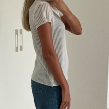 Load image into Gallery viewer, Short Sleeve Ribbed Mesh Top
