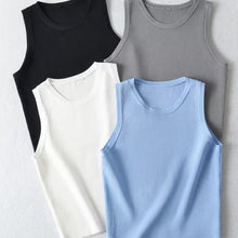 Load image into Gallery viewer, Ribbed Knit Basic Sleeveless Top

