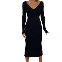 Load image into Gallery viewer, Knit Rib V-Neck Bodycon Dress
