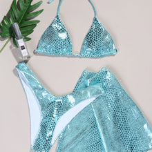 Load image into Gallery viewer, 3 Piece Metallic Swimsuit
