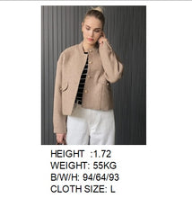 Load image into Gallery viewer, Wool Cropped Jacket
