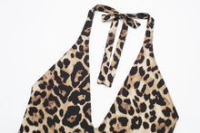 Load image into Gallery viewer, Leopard Halter Bodysuit Swimsuit
