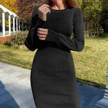 Load image into Gallery viewer, Knitted Bodycon Dress with Side Slits
