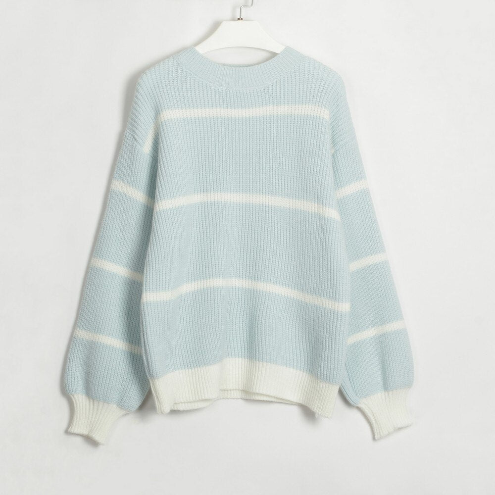Striped Basic Long Sleeve Sweater