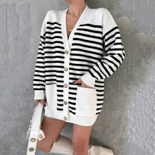 Load image into Gallery viewer, Striped Knitted Cardigan
