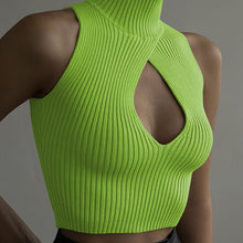 Load image into Gallery viewer, Cut Out Knitted Turtleneck Top
