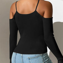 Load image into Gallery viewer, Ribbed Knit Cross Neck Top
