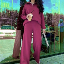 Load image into Gallery viewer, Sweater &amp; High Waist Trousers Knitwear Set
