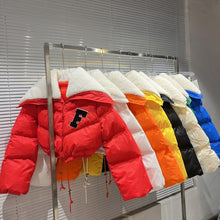 Load image into Gallery viewer, Long Sleeve Lambswool Cropped Bomber Jacket

