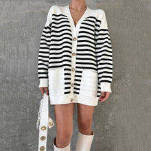 Load image into Gallery viewer, Striped Knitted Cardigan
