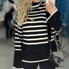 Load image into Gallery viewer, Striped Knit Turtleneck Sweater
