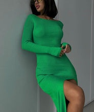 Load image into Gallery viewer, Ribbed Knitted Bodycon Midi Dress
