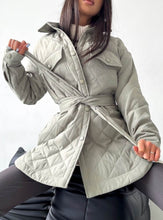 Load image into Gallery viewer, Quilted Belted Parka Jacket
