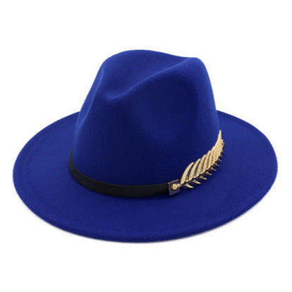 Gold Deatail Fedora Hat