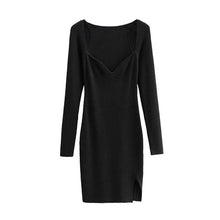 Load image into Gallery viewer, Rib Knit Long Sleeve High Stretch Bodycon Dress
