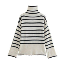 Load image into Gallery viewer, Stripe Oversized Slouchy Knitted Jumper
